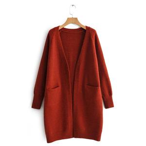 Cardigan in Maglia Oversize da Donna Stile Languido Tinta Unita, Caldo e Casual per Autunno Inverno - Giacca Lunga - Product Image 2