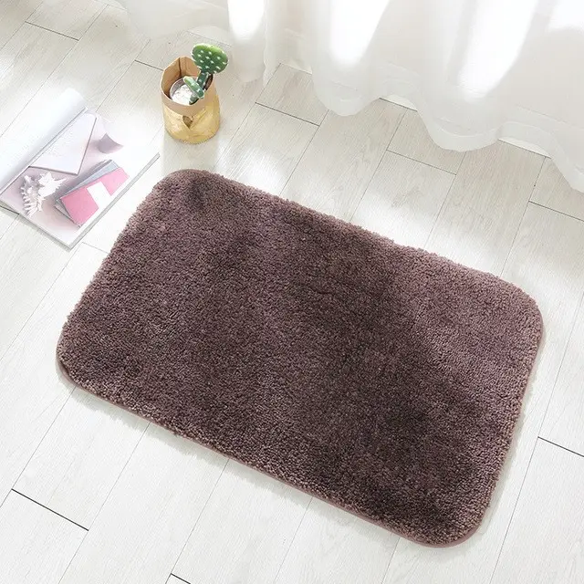Solid color simple kitchen toilet doormat bathroom non slip mat water absorbing foot mat Floor Mat Carpet