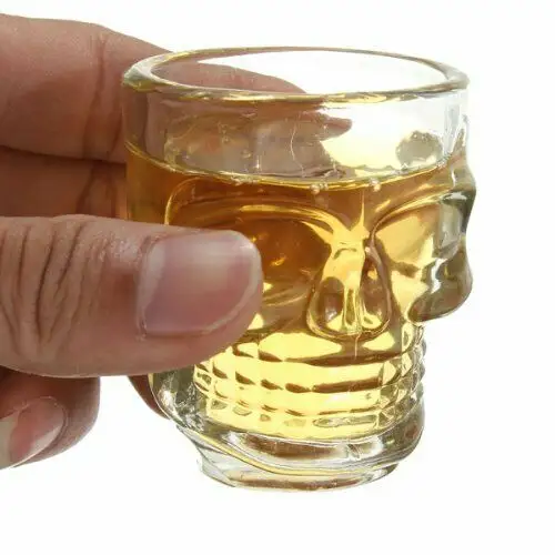 Clear Skull Shot Glazen Vakantie Drinkglas Huis Voor Halloween Wijnglazen Persoonlijkheid Whisky Glazen Duurzame 50,000Pcs