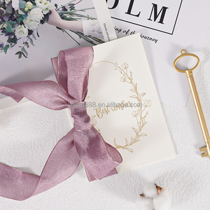 Carte de vœux de <span class=keywords><strong>mariage</strong></span> personnalisée, style simple et exquis, impression offset, estampage à chaud, invitation de fiançailles 3 couleurs - Product Image 5