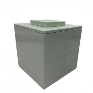 Boîte de rangement à bijoux moderne carrée rotative de haute qualité AURORA, personnalisable en couleur, pour boucles d'oreilles, bracelets, colliers, bagues et montres - Product Image 3