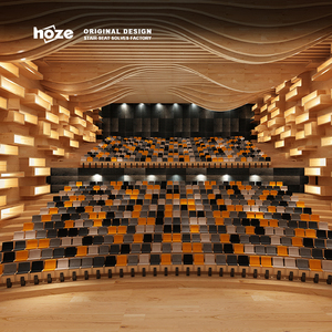 Silla de Auditorio de una Sola Pierna de Aleación de Aluminio Moderna de Lujo HOZE HS-2102, Muebles de Teatro Plegables y Ecológicos para Auditorio - Product Image 3