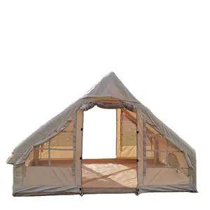Lüks çadır taşınabilir Yurt hut evleri şişme hava çadırı açık kamp şişme kabin çadırları