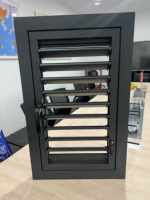 Superhouse Stores à lamelles personnalisées en aluminium avec cadre en aluminium et verre, à lamelles fixes pour maison