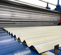 Máquina Económica para Fabricar Láminas de Techo Corrugadas de Acero, Accionada por Motor