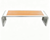Bancs de parc en acier inoxydable pour l'extérieur, bancs de jardin publics, et bancs pour les zones d'attente sur les terrasses