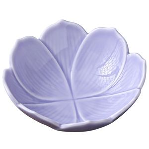 Plato de cerámica con forma de flor para frutas, porcelana, estilo chino moderno, plato pequeño para aperitivos, para usar en la pausa del té o fiestas. - Product Image 5