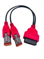 Cable divisor en Y OBD II de alta resistencia para camiones, de OBD16 a conector Deutsch 4+6, para diagnóstico y programación de motores diésel