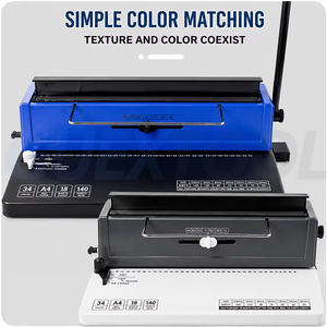 Double <b>Wire</b> <b>Binding</b> <b>Machine</b> A4 Manual Punch Binder 34-Hole Adjustable Paper <b>Binding</b> <b>Machine</b> for Office School Home - Product Image 3