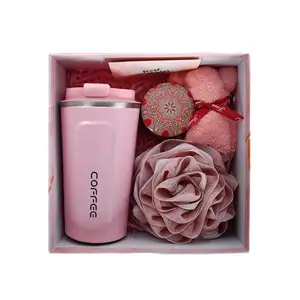 Hot Selling Valentines Day Gift Box Sets Women Souvenir Promotion Present Cup And Towel Set Wholesale