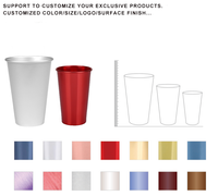 Mug à bière froide personnalisé de 450 ml, changeant de couleur, sublimation, qualité alimentaire, recyclable, réutilisable, en aluminium anodisé, isolation thermique