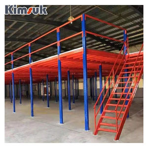 אחסון מותאם אישית מערכות מדפי אחסון של רצפת מזאנינה תעשייתית מפלדה מבנית כבדה - Product Image 5