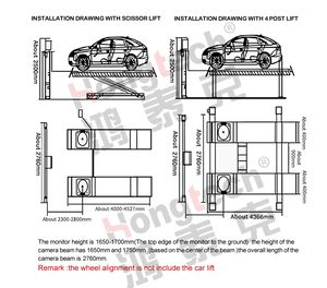 Máquina de Alineación de Ruedas y Equilibrado de Neumáticos Hongtech para Taller, Verificación Precisa de la Alineación con Elevador de 4 Postes - Product Image 6