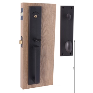 Manija de seguridad de palanca para puerta de dormitorio, cerradura de manija de puerta interior de madera maciza, venta al por mayor - Product Image 4