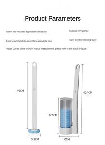Tek kullanımlık duvara monte tuvalet fırçası PP malzeme banyo aksesuarları için temizleme aracı - Product Image 6
