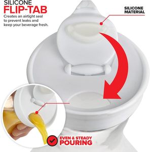 Recipientes cuadrados de plástico para jugo de leche, botella de jugo cuadrada de 1500ml, botella de plástico de agua de <span class=keywords><strong>50</strong></span> oz con tapa abatible - Product Image 6