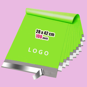 Bolsas de mensajería impermeables verdes al por mayor, 28x42cm, 100 unidades, bolsas de logística autoadhesivas personalizadas y gruesas para ropa exterior y libros - Product Image 1