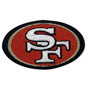 custom San Francisco 49ers Embroidered patch American football Team Logo sport canvas patch in stock Hot sales