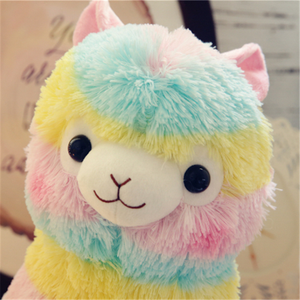Vente chaude Colorée Animal Peluche Peluche Attrayant Arc-En-Ciel En Peluche Alpaga Jouet - Product Image 6