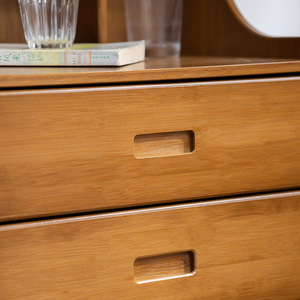 Solid Wood Nightstand With Drawers And <b>Shelves</b> Modern Minimalist Bedroom Storage Cabinet For Master <b>Bedside</b> Use - Product Image 4