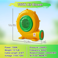 Danseur d'air gonflable électrique 750W haute pression, personnalisable OEM, avec souffleur / Certifié FCC