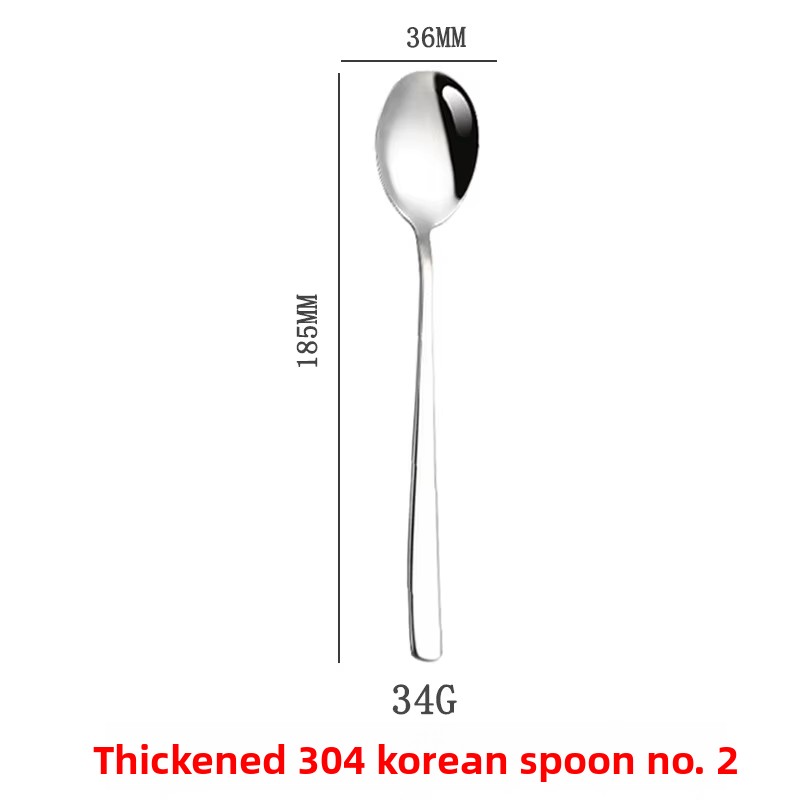 silver [thickened] 304 Korean spoon No. 2