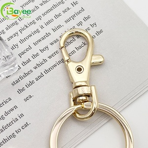 Superior Durability Premium Electroplating Surface Yellow and White Patchwork Color Metal Cute <b>Keychain</b> for Handbags/ Gift - Product Image 3