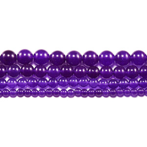 Cuentas Sueltas de Amatista Natural de 4-12 mm, Redondas, para Hacer Pulseras, Origen Yiwu - Product Image 1