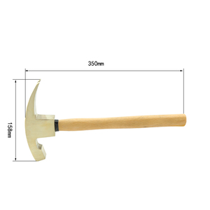 Marteau industriel anti-explosion et anti-étincelles à faible champ magnétique avec manche en bois pour l'industrie pétrolière, chimique et navale - Product Image 2