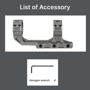 Support de lunette BANGBANG, support de lunette cantilever de 30 mm pour rail de 20 mm, hauteur centrale de 1,5 pouce pour la chasse en extérieur (gris) - Product Image 6