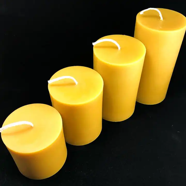 무연 무연 순수 밀랍 기둥 촛불 세트 천연 향기