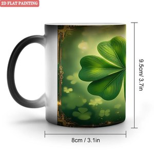 Outdoor Lawn Picnic Drinking Mug Frosted Black 11oz Ceramic Heat Sensitive <b>Magic</b> Cup - Product Image 1