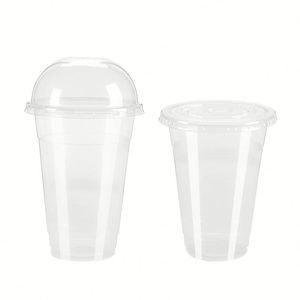 Vasos de Plástico Transparentes para Bebidas Frías, Jugos, Té de Burbujas, Café y Smoothies, con Tapa, para Restaurantes - Product Image 1