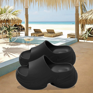 2025 nuevas sandalias de plataforma con punta cerrada para mujer, chanclas de EVA antideslizantes con aumento de altura de 5CM, zapatillas de playa para el hogar, Chanclas de suela gruesa - Product Image 5