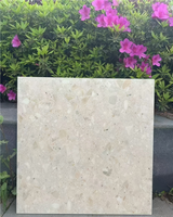 Carrelage en céramique terrazzo beige 600x600mm, finition mate, résistant à l'usure, antidérapant, carrelage intérieur rustique, garantie 3 ans