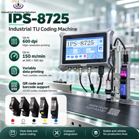 Machine de codage TIJ IPS-8725, imprimante TIJ pour sachets, imprimante jet d'encre thermique 25,4 mm 600 dpi, codage de date, emballage carton, données variables