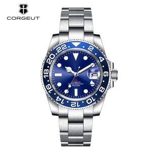 Venta SUPERIOR 40mm Seiko Nh34 GMT Movimiento Cepillado Zafiro 100M Logotipo personalizado Reloj Buceo Automático Hombres Relojes mecánicos - Product Image 6