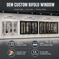 Ventana Plegable Horizontal Moderna de Aluminio, Acero Inoxidable, Vidrio Templado, para Cocina o Balcón, Tipo Acordeón, Fabricación Personalizada OEM ODM