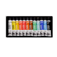 Ensemble de tubes de peinture en verre translucide et opaque 12/24 couleurs d'eau pour les expressions créatives