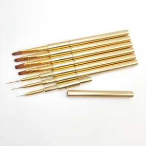 <span class=keywords><strong>Set</strong></span> Professionale di <span class=keywords><strong>Pennelli</strong></span> <span class=keywords><strong>per</strong></span> Unghie in Oro <span class=keywords><strong>per</strong></span> <span class=keywords><strong>Pittura</strong></span> <span class=keywords><strong>Acrilica</strong></span> 3D e Gel Liner Kolinsky - Product Image 1