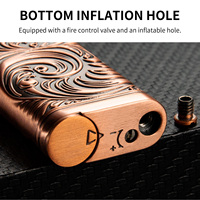 Briquet à flamme jet CIGARLOONG coupe-vent avec finition bronze antique, design portable pour les amateurs de tabac et les voyages en extérieur