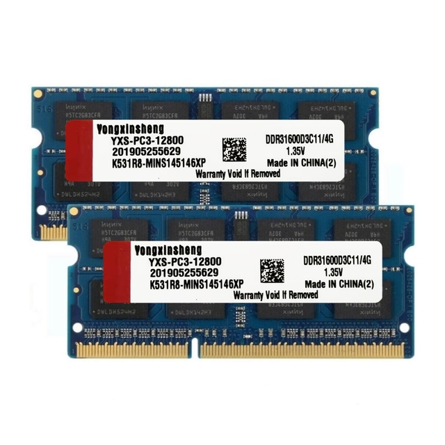 DDR3 DDR3L 4GB 8GB 1600Mhz Universal Laptop Memory PC3L-12800 Non-ECC 1.35V 204Pin SODIMM RAM for LAPTOP NOTBOOK CL11