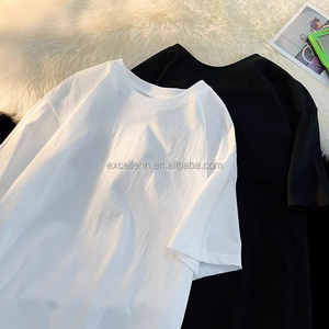 <span class=keywords><strong>T-Shirt</strong></span> pesante all'ingrosso in bianco 200GSM Oversize della costa occidentale della maglietta bianca nera - Product Image 4