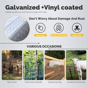 15GA 1.85MM Galvanized Welded <b>Wire</b> <b>Mesh</b> Roll 36inch x 50FT 2" x 4" Opening for Outdoor Fence Protection - Product Image 3