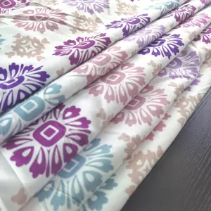 China supply microfiber material woven pigment bedding sheet printed hometextile polyester fabric for bedding