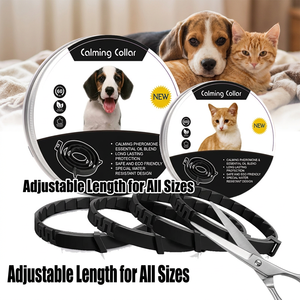 Pita Kalung Penenang Anjing-Bahan Karet Ramah Lingkungan Tahan Air Desain Sederhana Solid Mengurangi Kecemasan Hewan Peliharaan Minyak Esensial Alami - Product Image 4