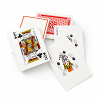 Cartas de Juego de Papel Jumbo Premium, Baraja Extra Grande, Profesional, 310 g/m², Núcleo Negro, Textura de Lino, Esquinas Redondeadas, Familiares