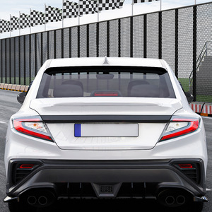 Aileron arrière Subaru Wrx Sti Vb 2022 Plus en fibre de carbone texturée ABS, spoiler noir piano - Product Image 2