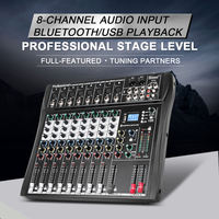 Contrôleur DJ Biner DT8 de bonne qualité/mélangeur de console audio mélangeur d'interface audio professionnel à 8 canaux