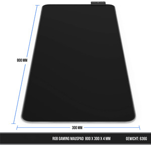 Personalisiertes <span class=keywords><strong>RGB</strong></span> LED Gaming-Mauspad Glattes Wasserdichtes Rutschfestes Gummi-Unterlage Tastaturmatte für Büro - Product Image 2